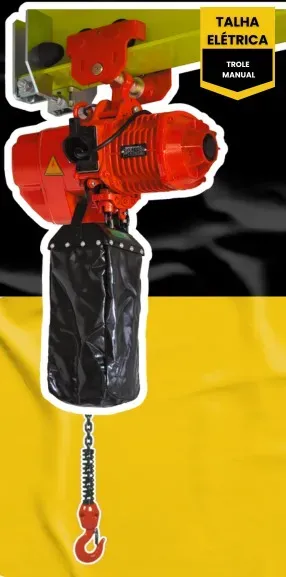 Talha Elétrica de Corrente - Modelo  "K" - 2t / 6 metros - Trole Manual