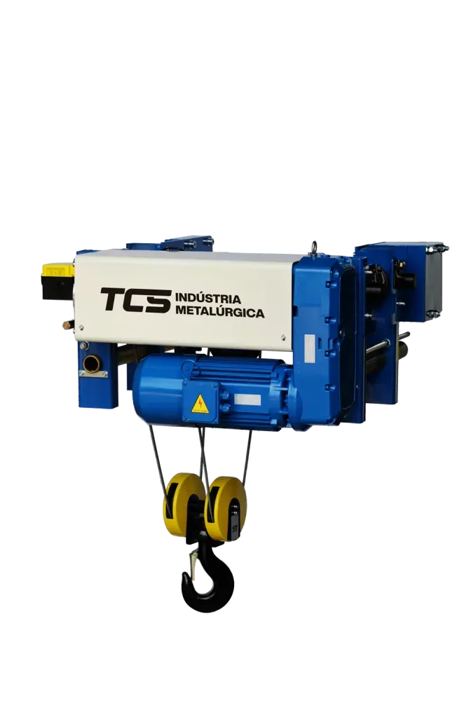 Talha Elétrica de Cabo de Aço - Modelo Baixa Altura "W" - 3,2t / 9 metros - Trole elétrico